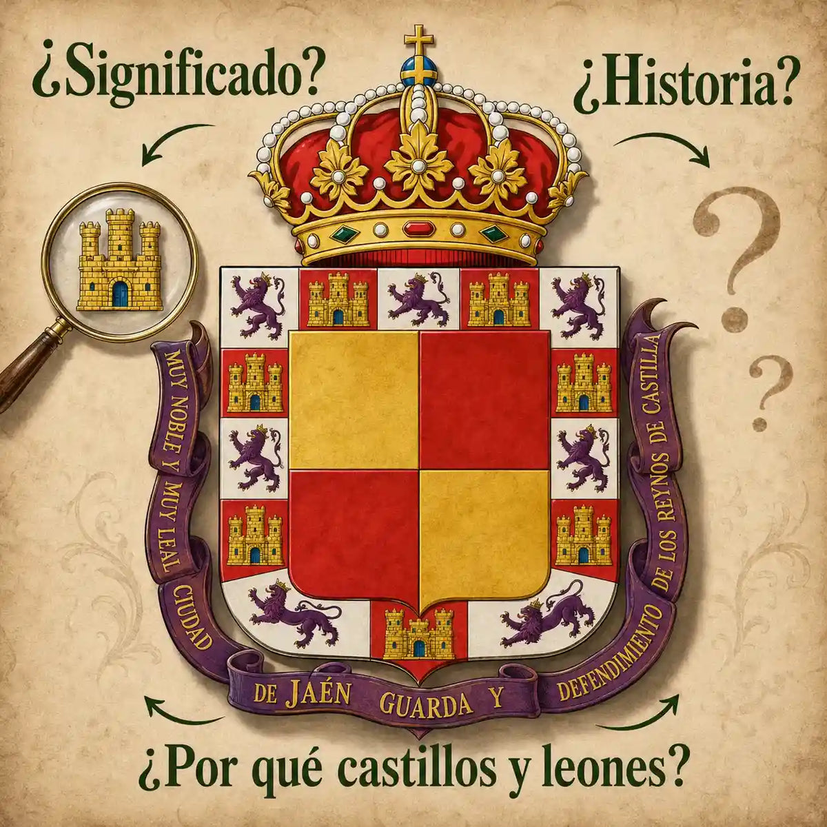 Escudo de la ciudad de Jaén: Significado e Historia