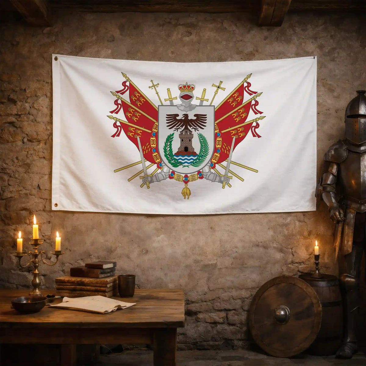 Bandera – Escudo de Águilas - bandera ciudad España