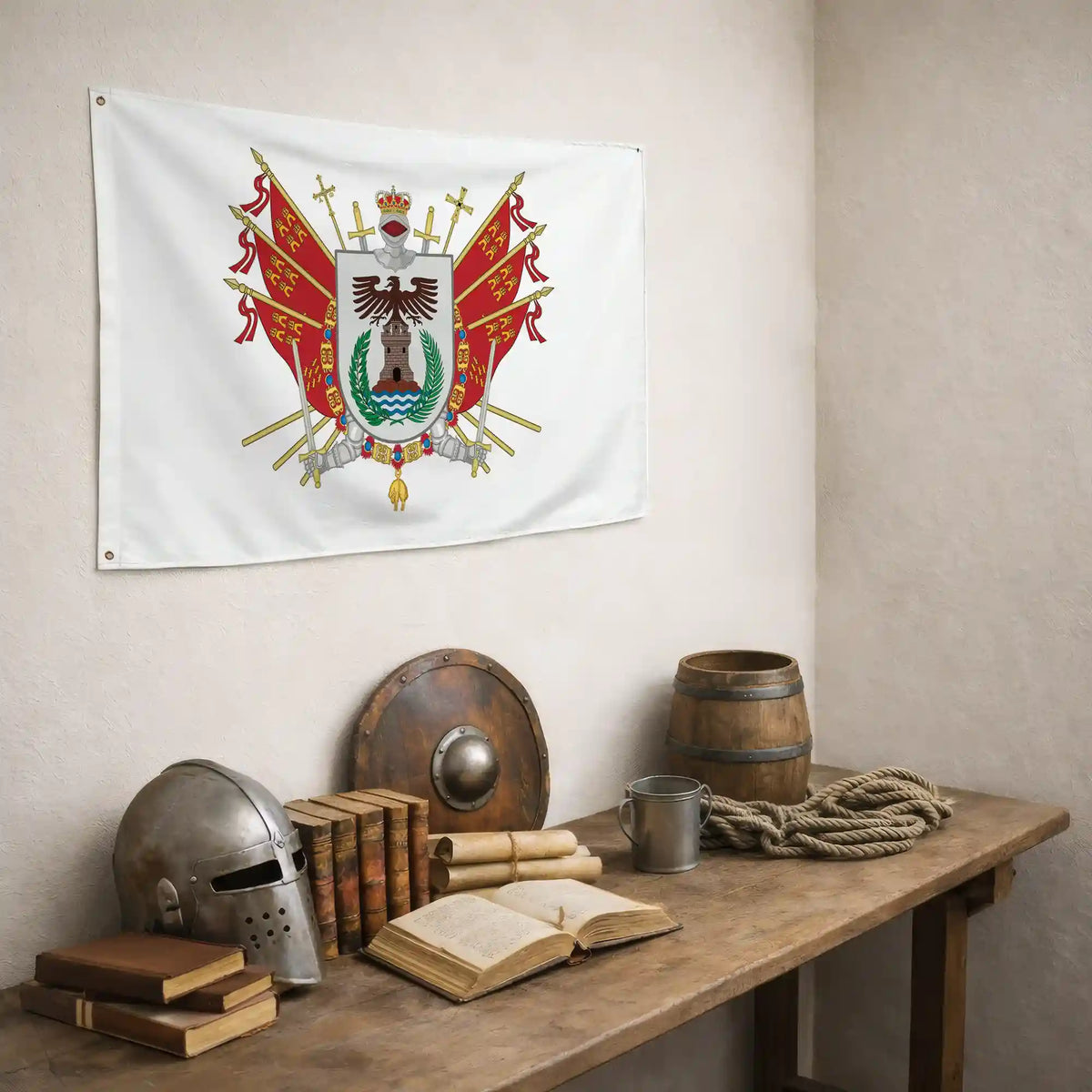Bandera – Escudo de Águilas - bandera ciudad España