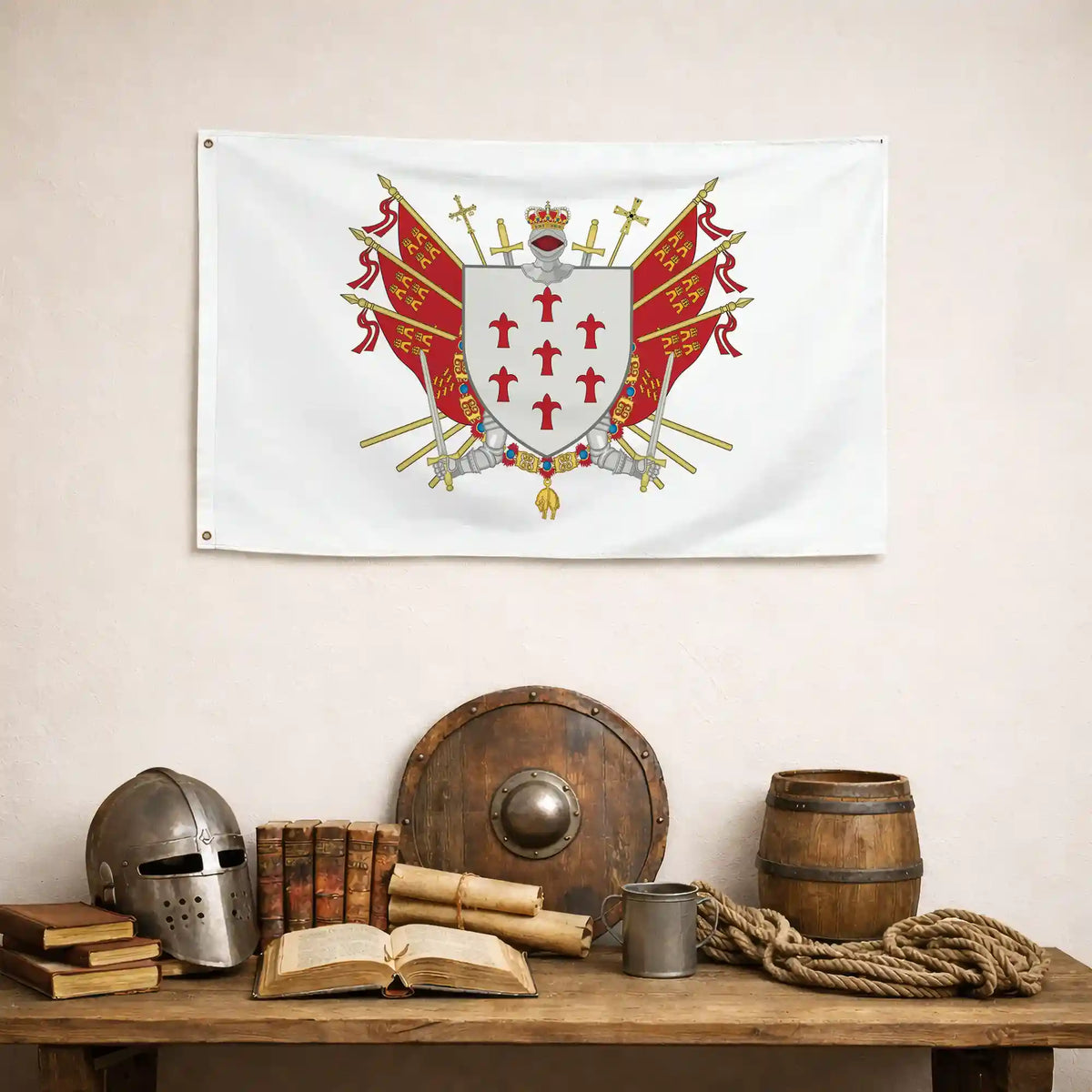 Bandera – Escudo de Alcantarilla - bandera ciudad España