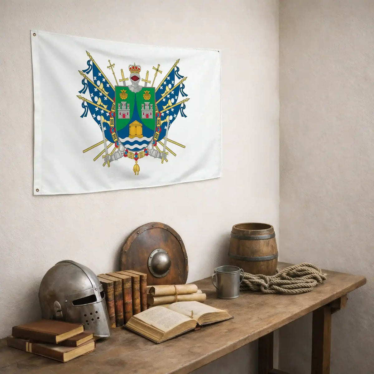 Bandera – Escudo de Arteixo - bandera ciudad España