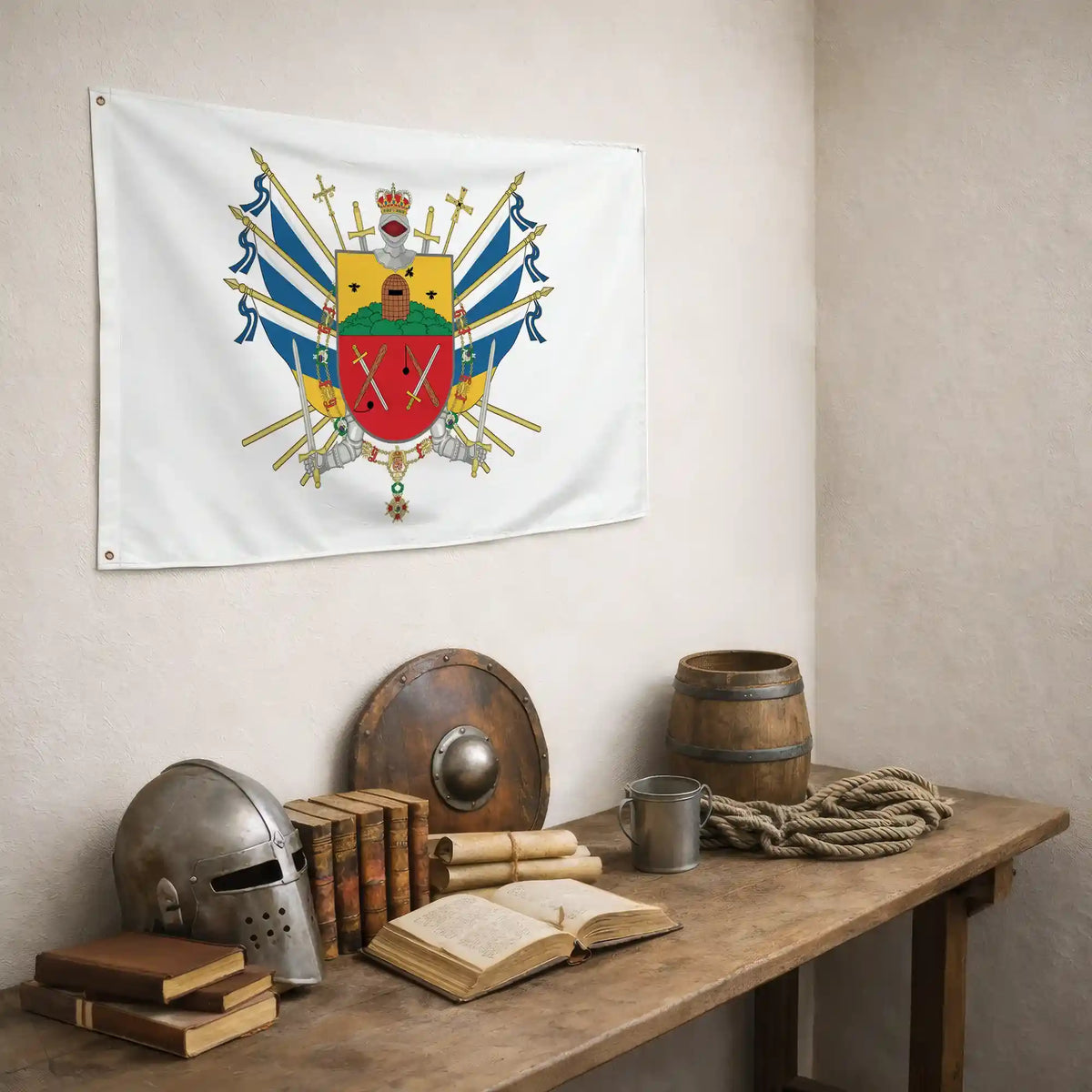 Bandera – Escudo de Arucas - bandera ciudad España