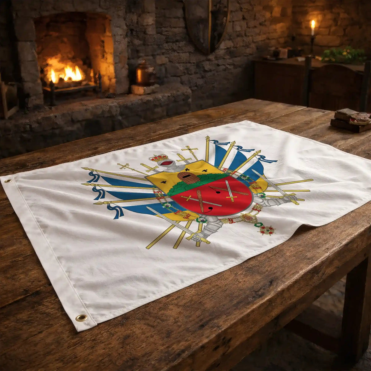 Bandera – Escudo de Arucas - bandera ciudad España