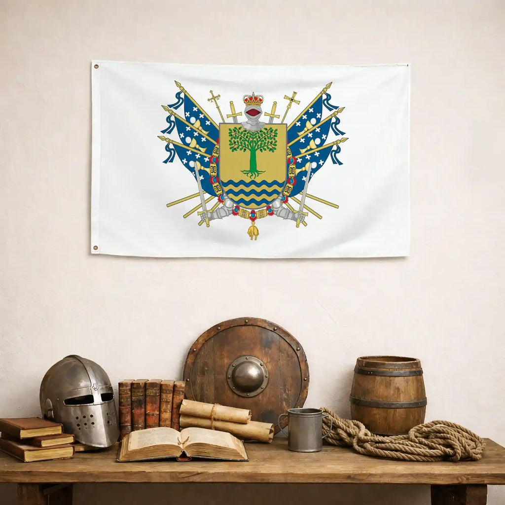 Bandera – Escudo de Carballo - bandera ciudad España