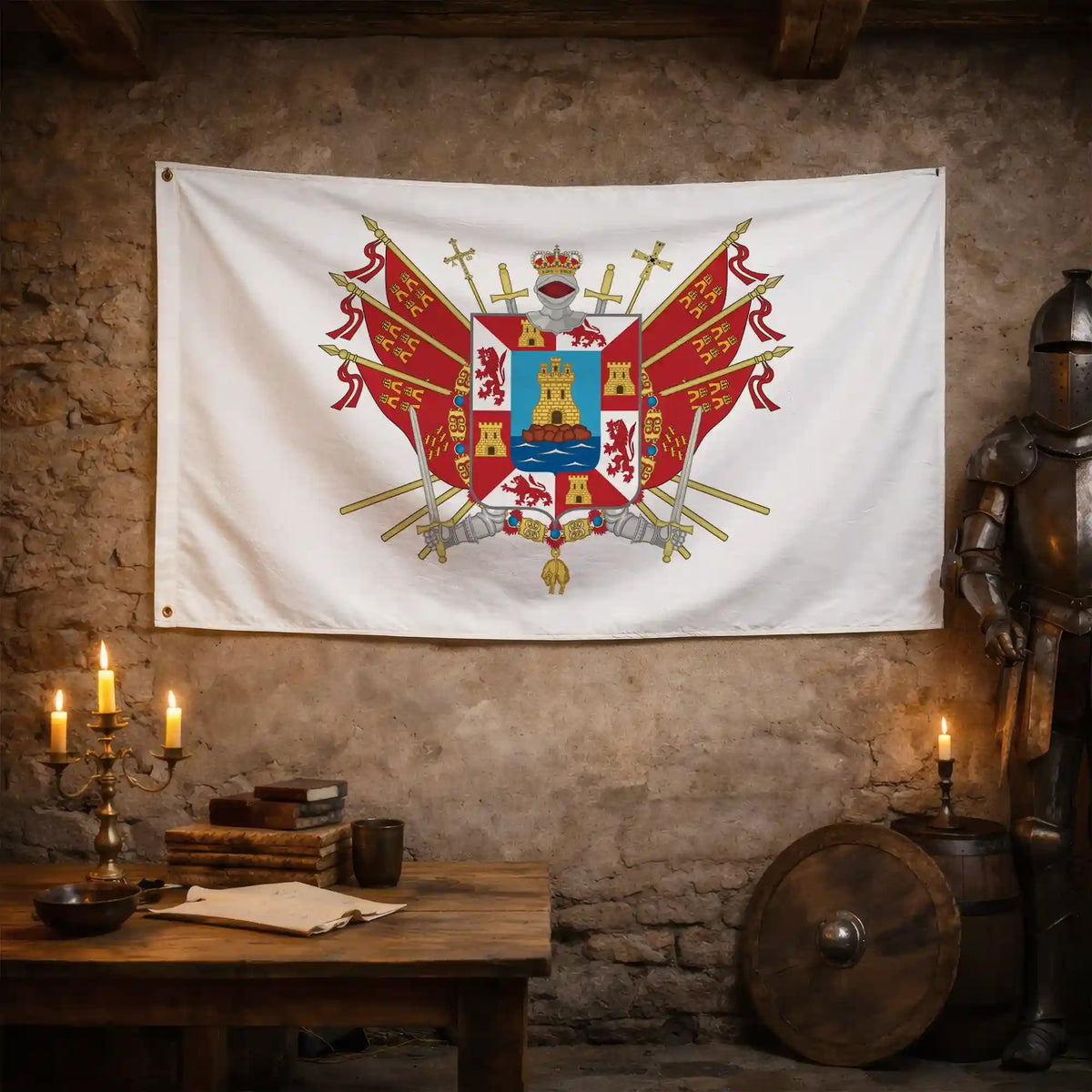 Bandera – Escudo de Cartagena - bandera ciudad España