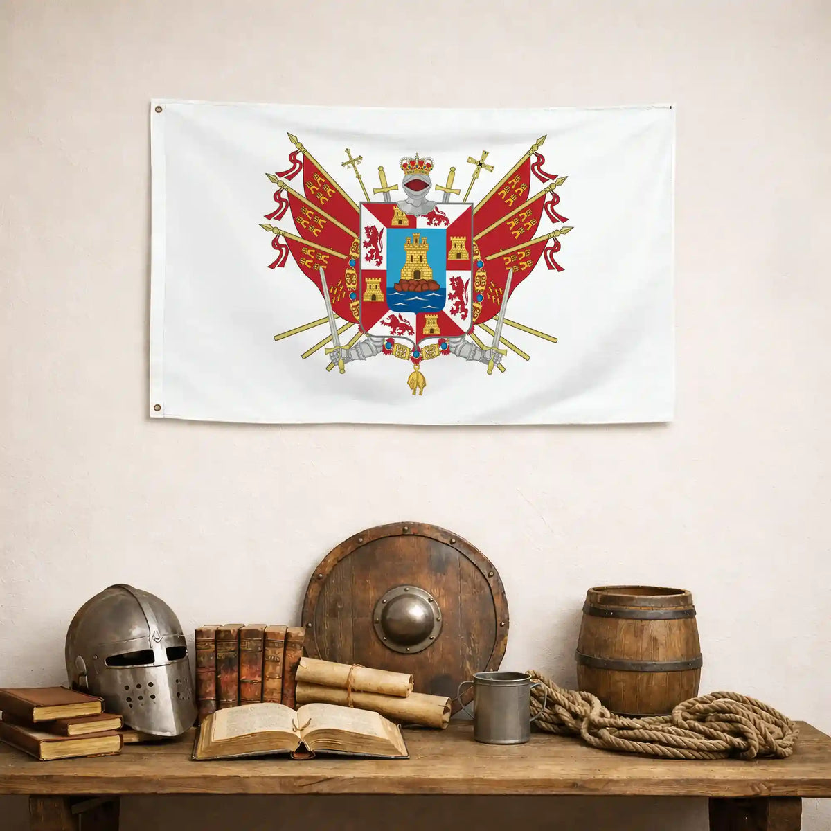 Bandera – Escudo de Cartagena - bandera ciudad España