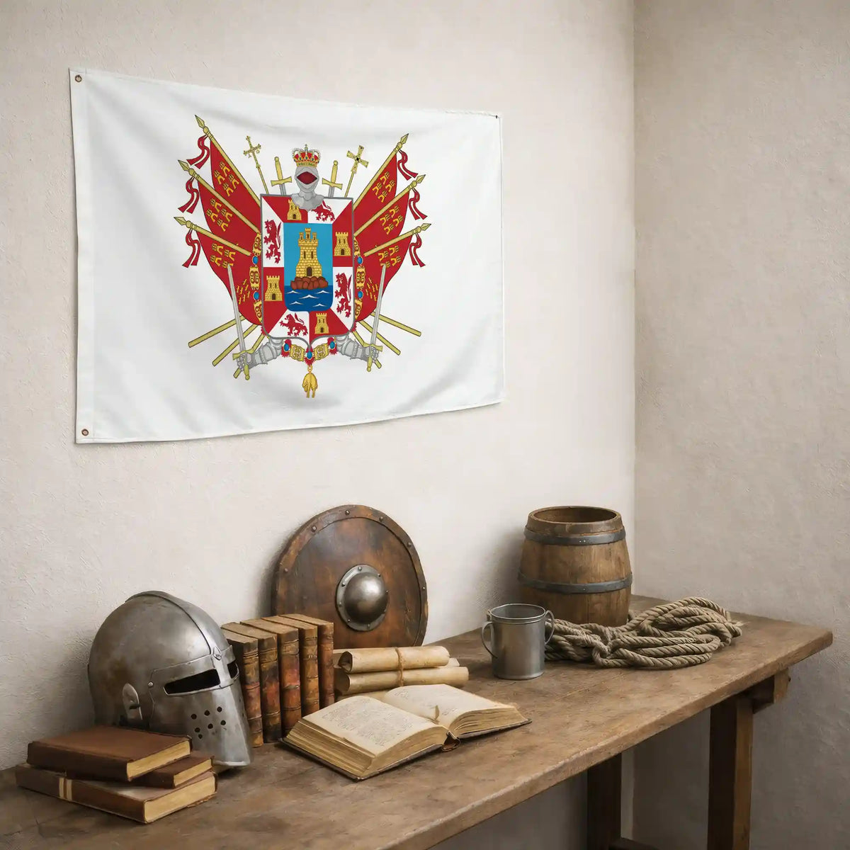 Bandera – Escudo de Cartagena - bandera ciudad España