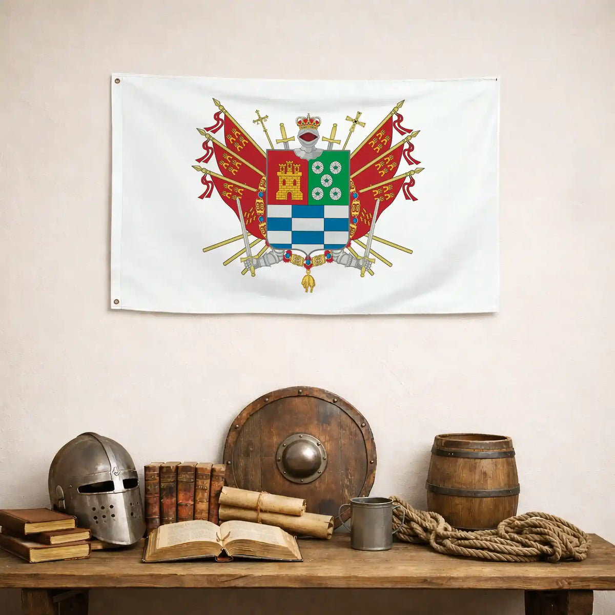 Bandera – Escudo de Molina de Segura - bandera ciudad España