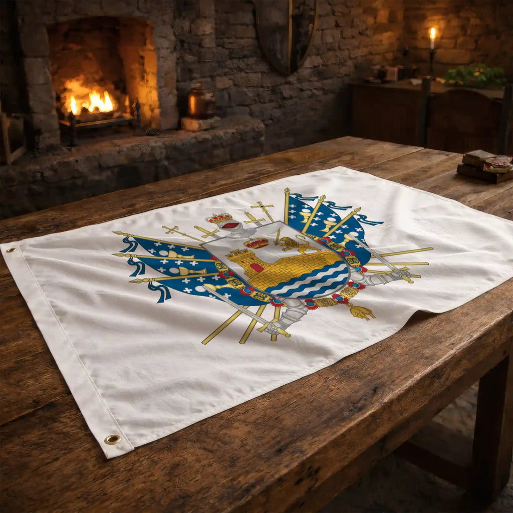 Bandera – Escudo de Ourense - bandera ciudad España
