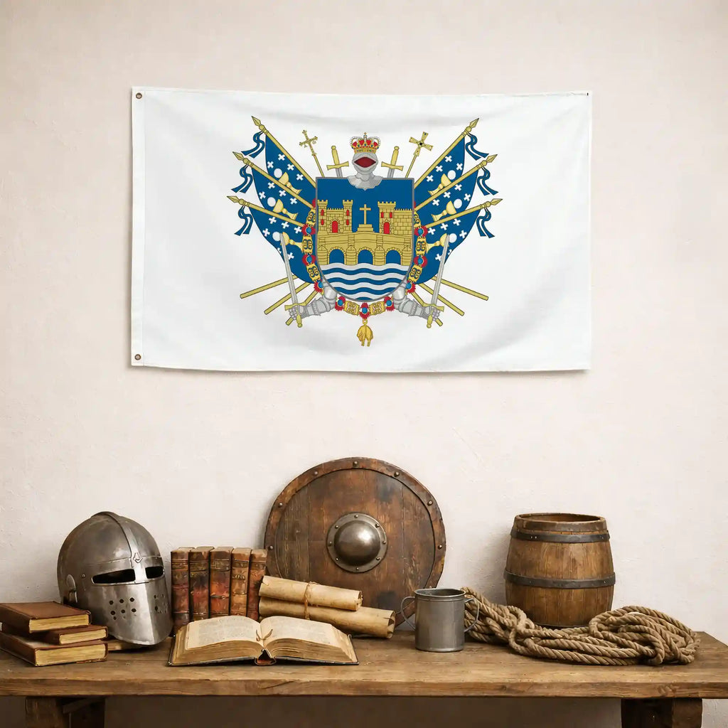 Bandera – Escudo de Pontevedra - bandera ciudad España