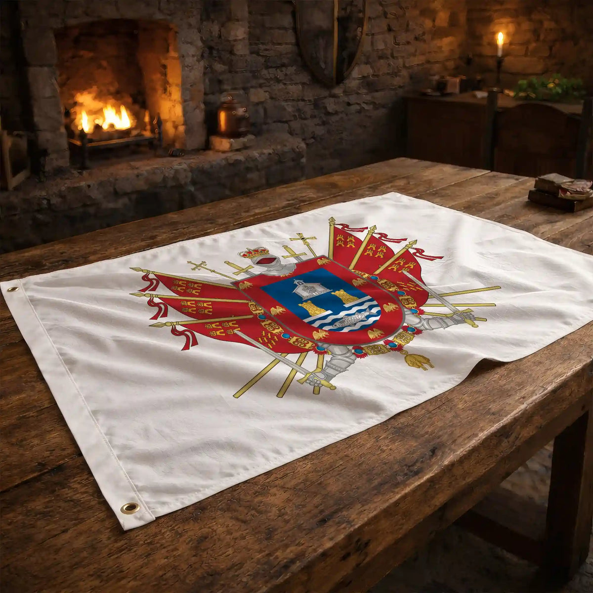 Bandera – Escudo de San Javier - bandera ciudad España
