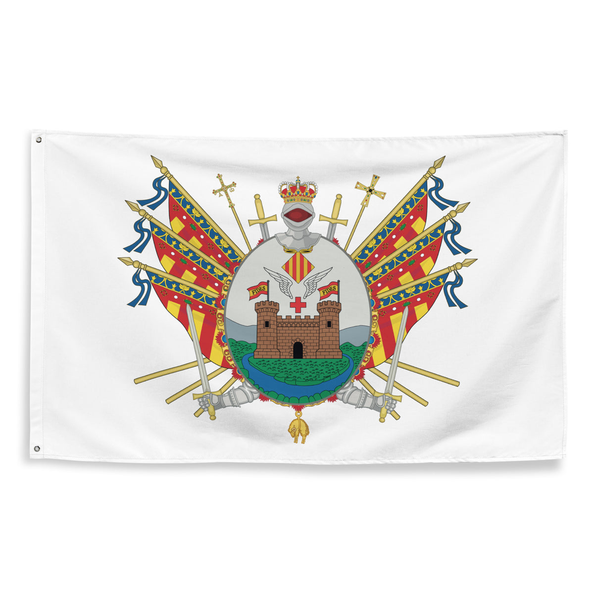 Bandera – Escudo de Alcoy - bandera ciudad España