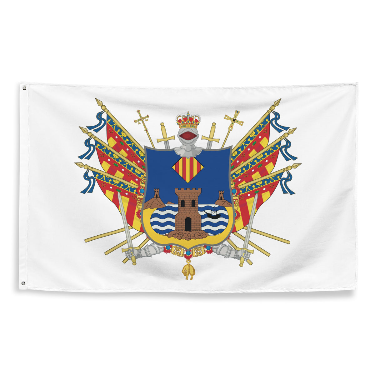 Bandera – Escudo de Benidorm - bandera ciudad España