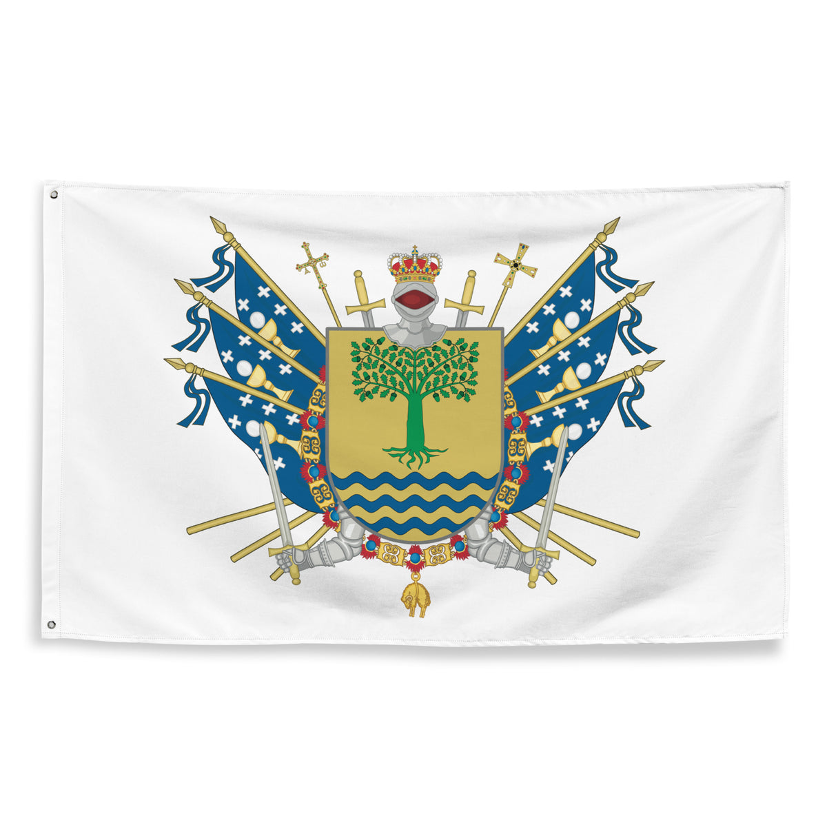 Bandera – Escudo de Carballo - bandera ciudad España