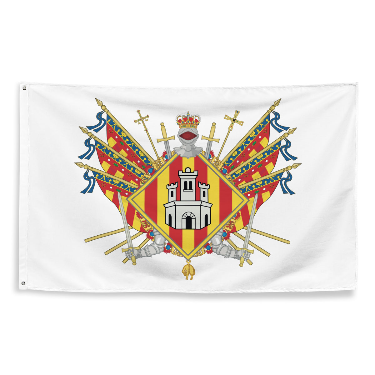 Bandera – Escudo de Castellón de la Plana - bandera ciudad España