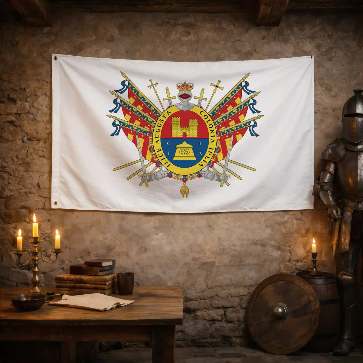 Bandera – Escudo de Elche - bandera ciudad España