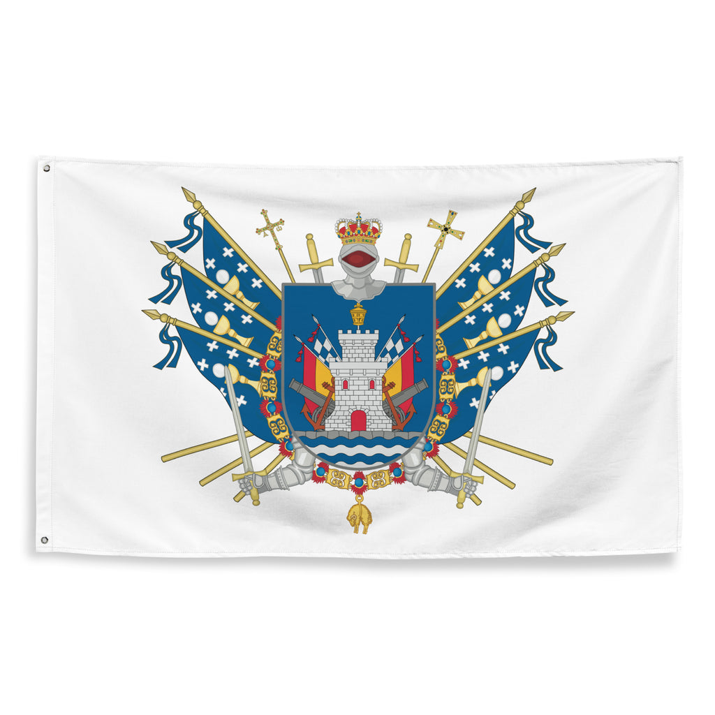 Bandera – Escudo de Ferrol - bandera ciudad España
