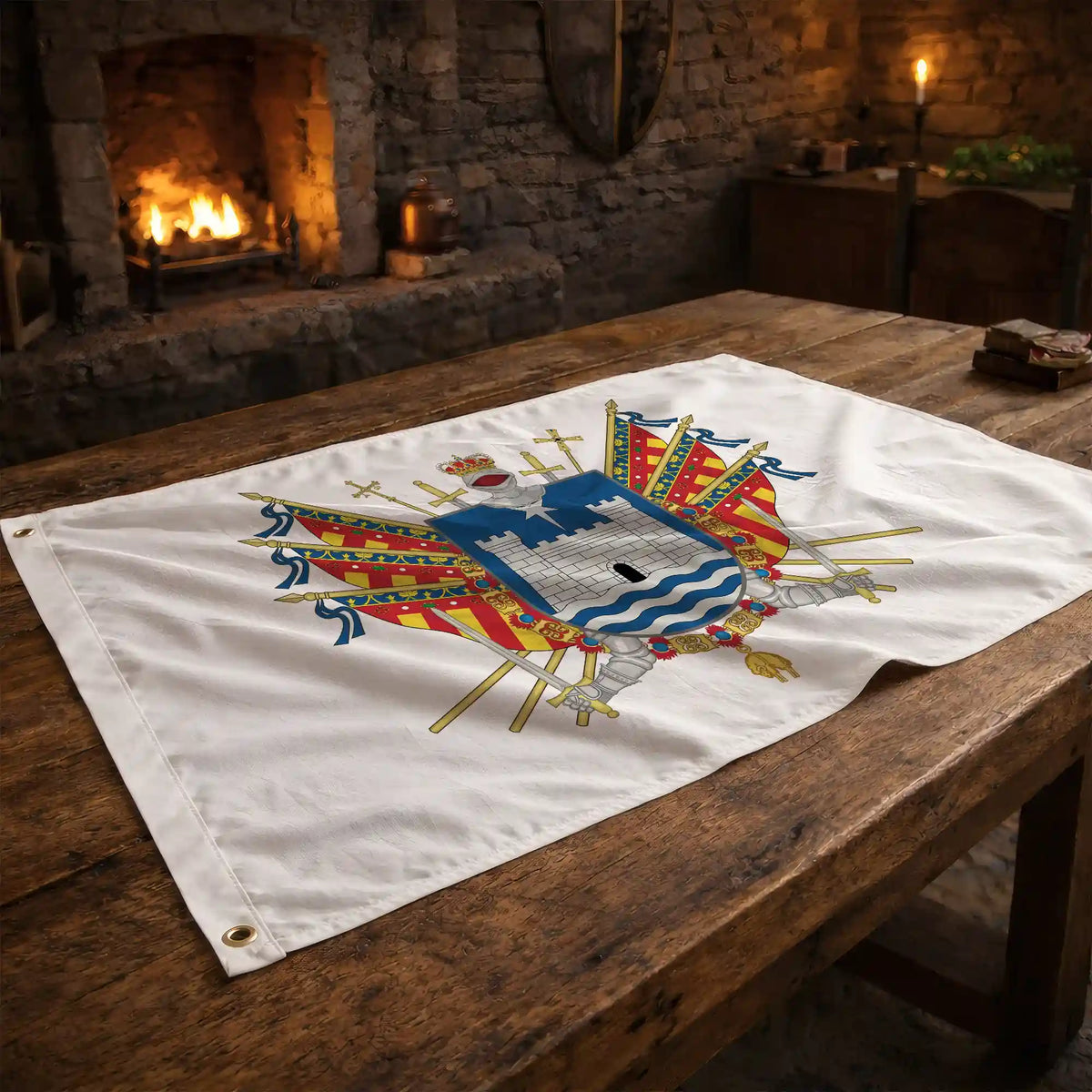 Bandera – Escudo de Gandía - bandera ciudad España