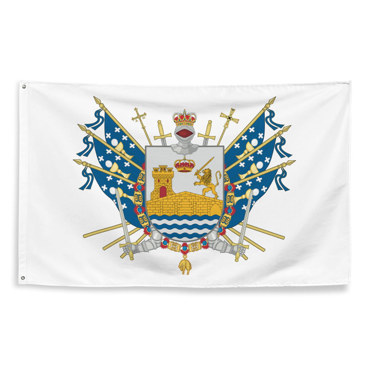 Bandera – Escudo de Ourense - bandera ciudad España