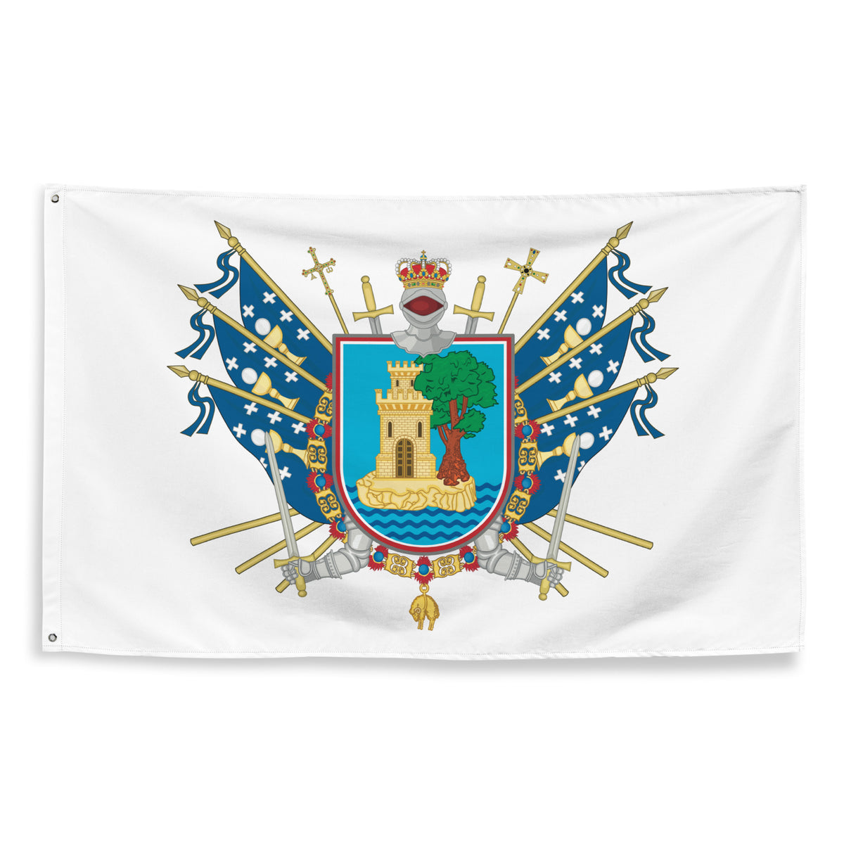 Bandera – Escudo de Vigo - bandera ciudad España
